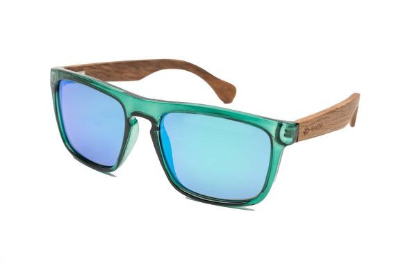 SUNGLASSES Valldemossa Dark Green - ICE BLUE REVO